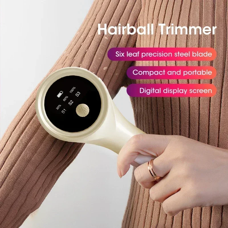 New Hairball Trimmer Electric Lint Remover For Clothes Fuzz Pellet Sweater USBRechargeable Fabric Clothing Shaver  Easy to Carry