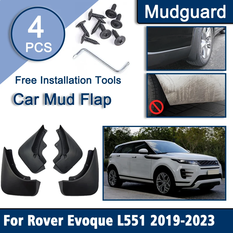 For Range Rover Evoque L551 2019-2023 2020 Mudguards Car Guard Mudflaps Front Rear Fenders Prevent Sand Splash Cars Accessories