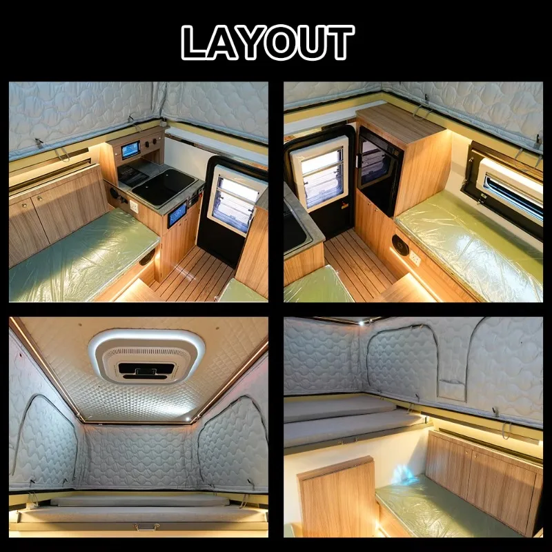 شريحة منبثقة قابلة للتخصيص في شاحنة مقطورة تخييم لاقط Rv المظلة المعسكر هارد شل الألومنيوم المنبثقة شاحنة توبر #6