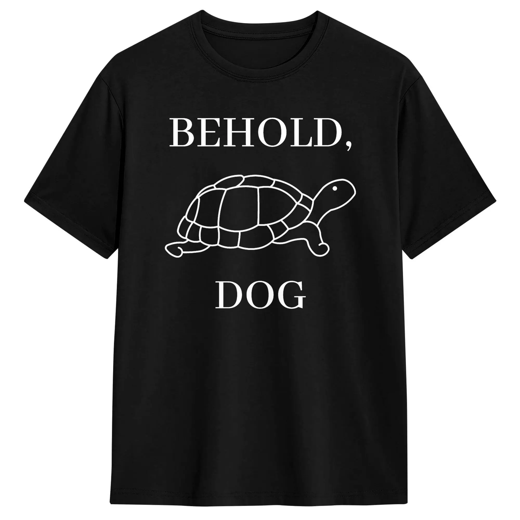 Футболки Eldened Ringed Behold Dog для мужчин и женщин, юмористические футболки из 100% хлопка, футболки с круглым воротником и короткими рукавами, топы для вечеринок