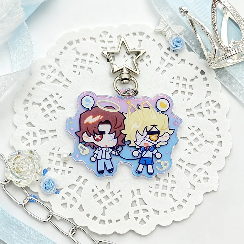 Game Identity Ⅴ Florian Brand Matthias Chernin‌ Cosplay Keychain Kawaii Acrylic Pendant Keyring Key Chain Bag Accessory Prop