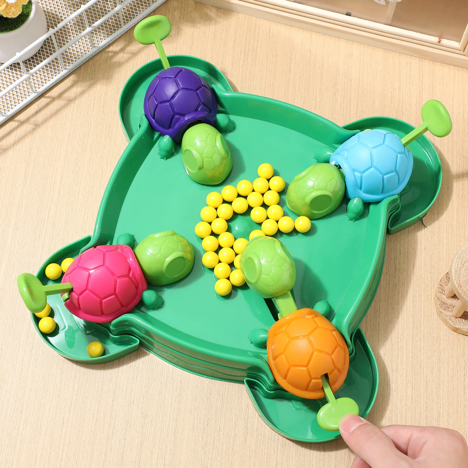 

1Set Desktop Tortoise Eating Beans Game Funny Indoor Board Game Educational Play Fun Party Games