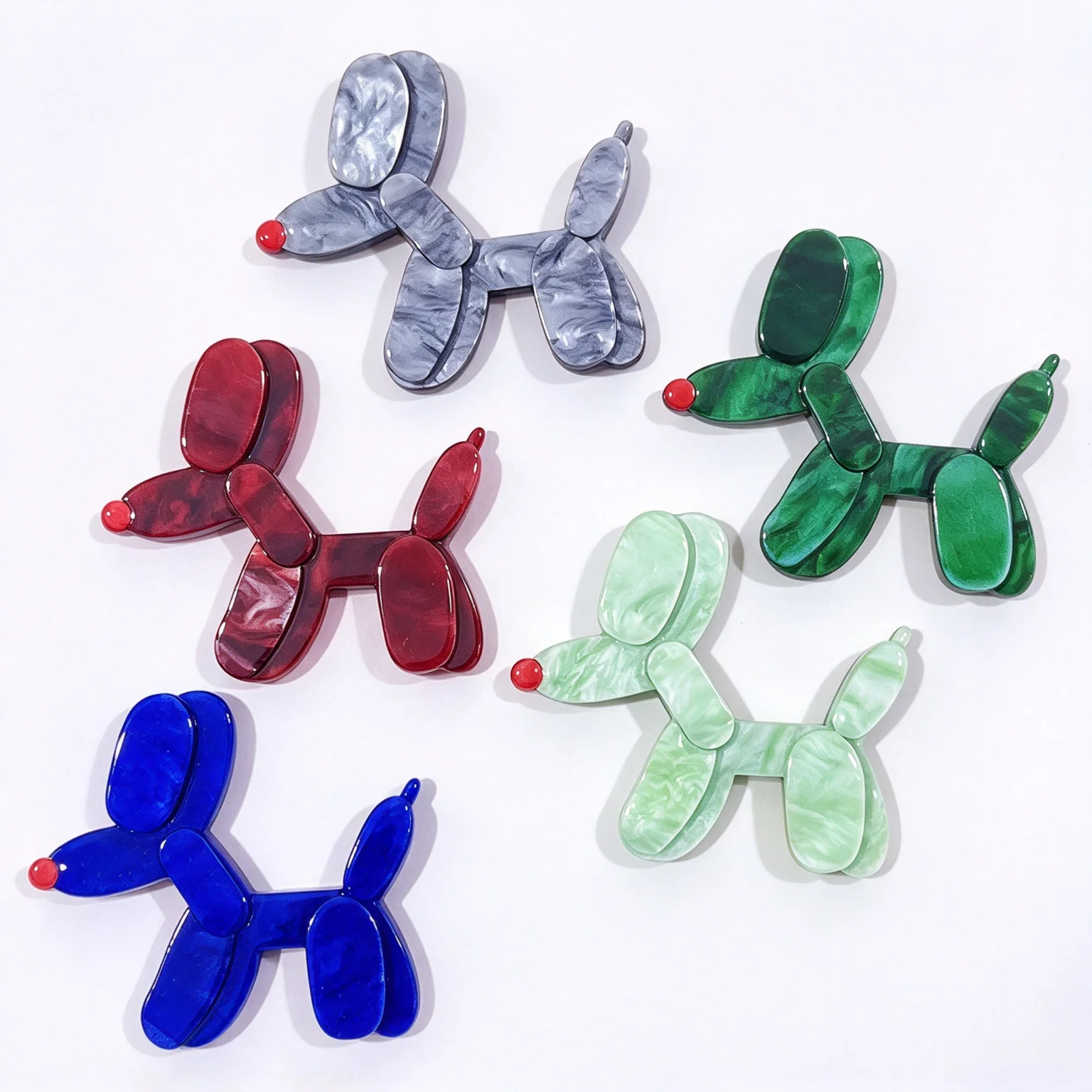1 Colorful Dog Brooch, Creative Cartoon Acrylic Handmade Badge, Suitable for Clothing and Bag Decoration.