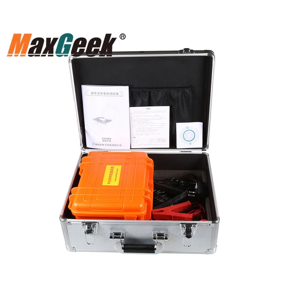 Maxgeek ES3050 0-750VAC Digital Equalpotential Tester Micro-ohmmeter 0.0001-30Kohm DC Ground Resistance Tester for FUZRR