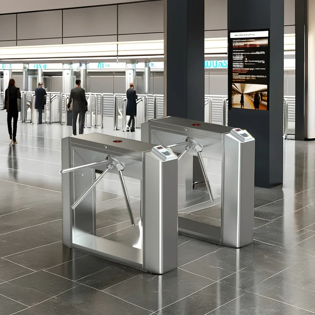 Stainless steel biometric turnstile