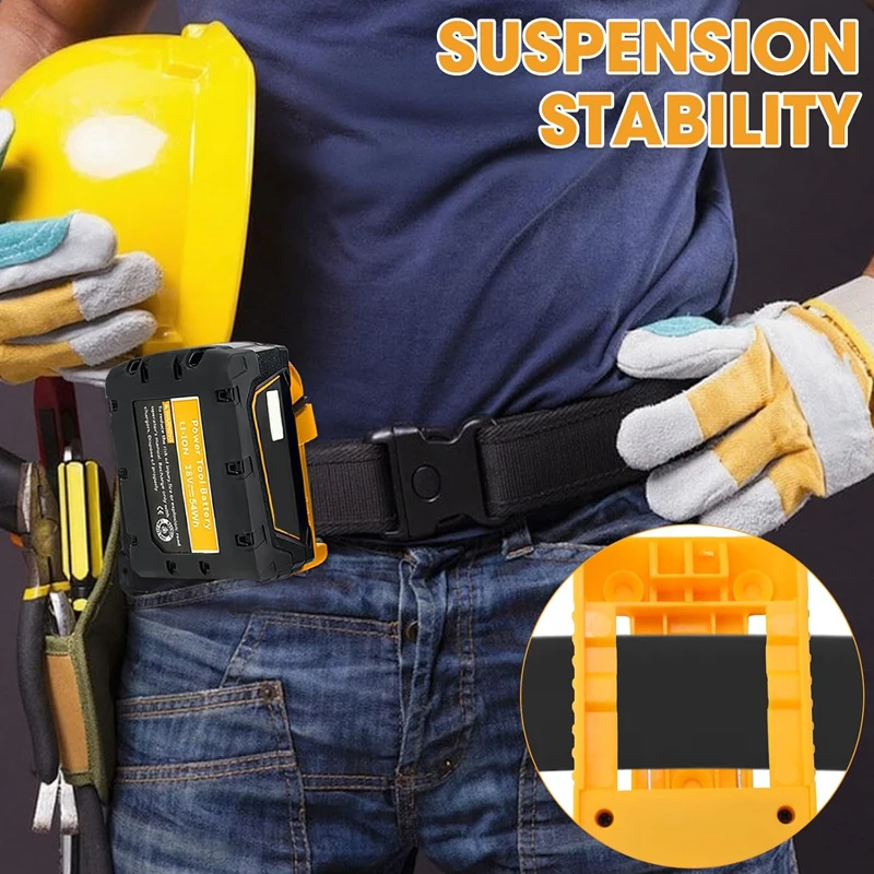 

Battery Holder Belt Buckle with USB with Type-C Output for Dewalt 18V 20V Li-ion Battery Portable Battery Rack Fast Charging