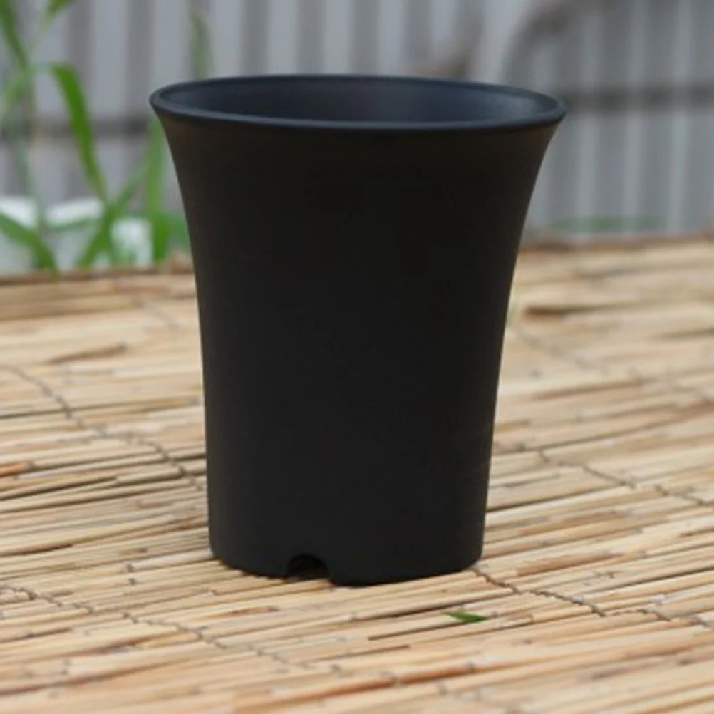 

Indoor Plants Plastic Flower Pot Succulent Flowerpot Frosted Succulents Pots Black