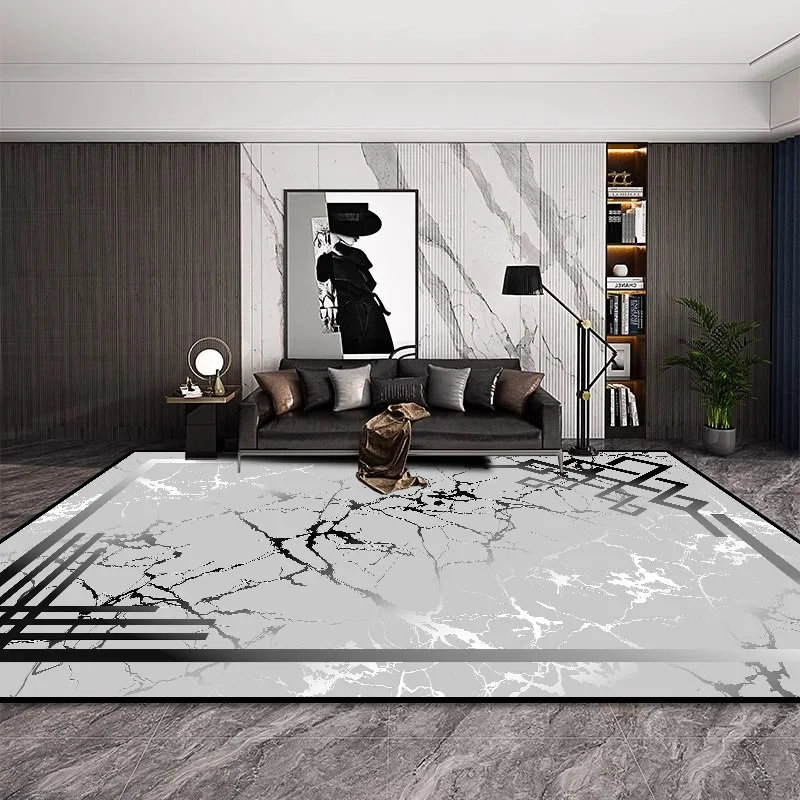 Luxurious European Style Carpet for Living Room Fashion Gold Decoration Home Large Area Rugs Washable Bedroom Decor Mat Bedside