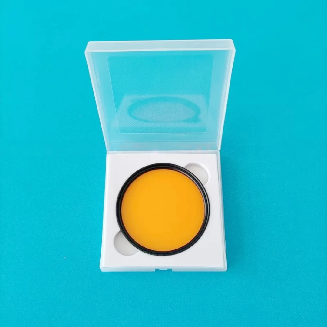 550nm Absorption Cutoff Filter OrangeRed Optical Glass Infrared Transmit Lens fr IR Photography Fluorescence Microscope OG550