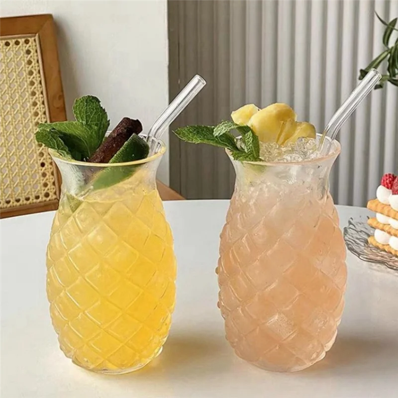 BAAG-3Pcs نظارات كوكتيل الأناناس تنقش أكواب عصير للكوكتيلات والمشروبات