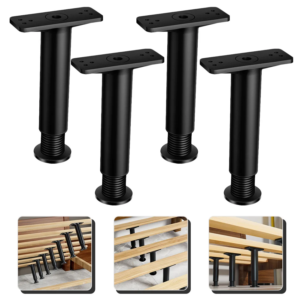 Gambe di supporto centrali per telaio letto da 4 pezzi Gambe di supporto per letto regolabili in altezza durevole Parti di ricambio per cuscinetti di carico
