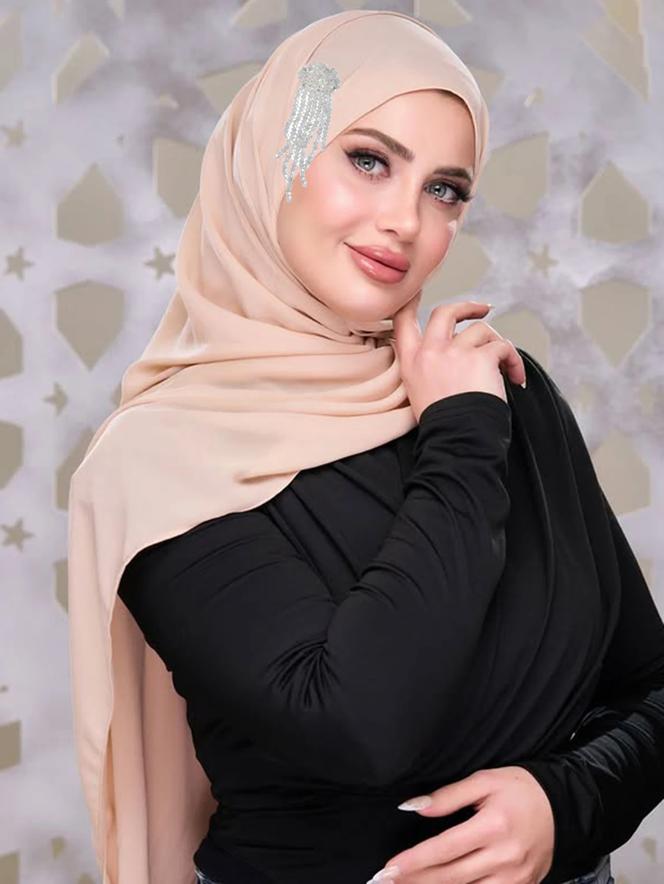 Bolha chiffon lenço de cristal malaio hijab muçulmano feminino lenço turbante islam roubou xale envoltório bandanas bandana bufanda turbante