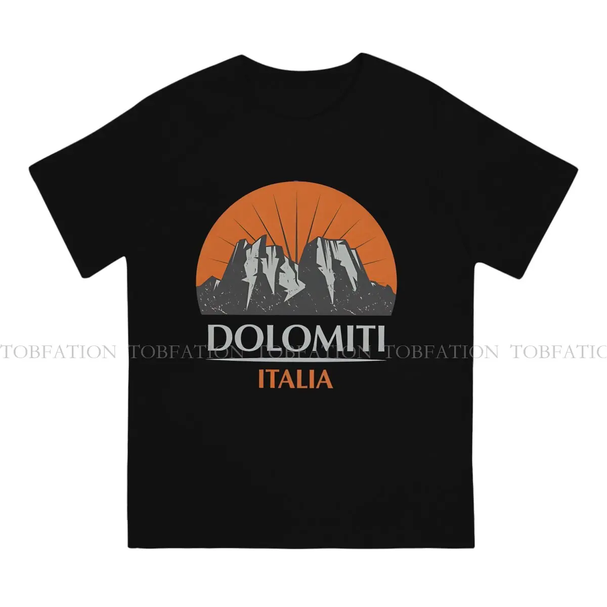 Dolomites Mountains Dolomiti Round Collar TShirt Hiking Pure Cotton Basic T Shirt Man's Clothes Individuality Fluffy Big Sale