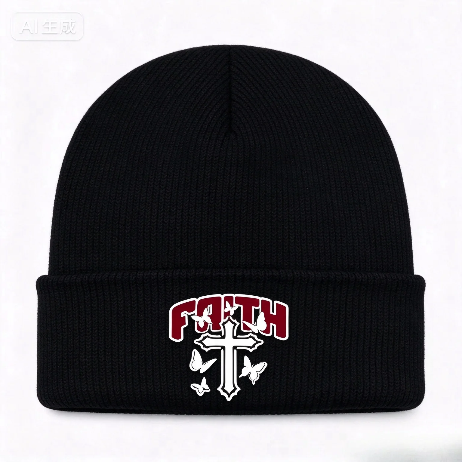 Beanie Cuffed Knit - Berretto Invernale 2026 con Risvolto, Stampa