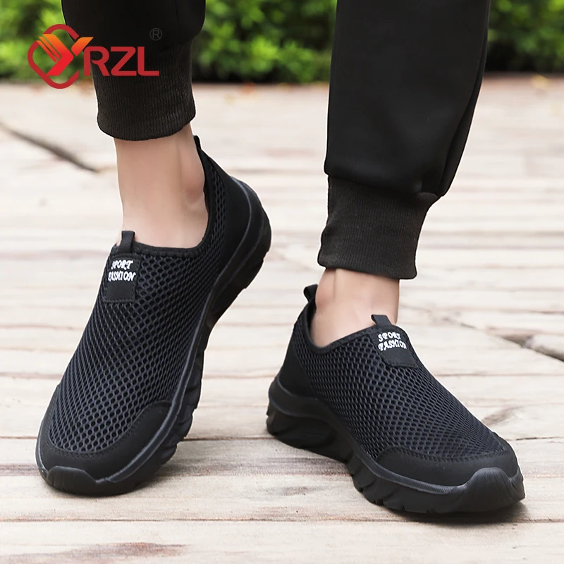 YRZL Fashion Men Casual Sports Shoes Lightweight Breathable Jogging Trainer Sneaker 2024 Comfortable Outdoor Walking Sneakers