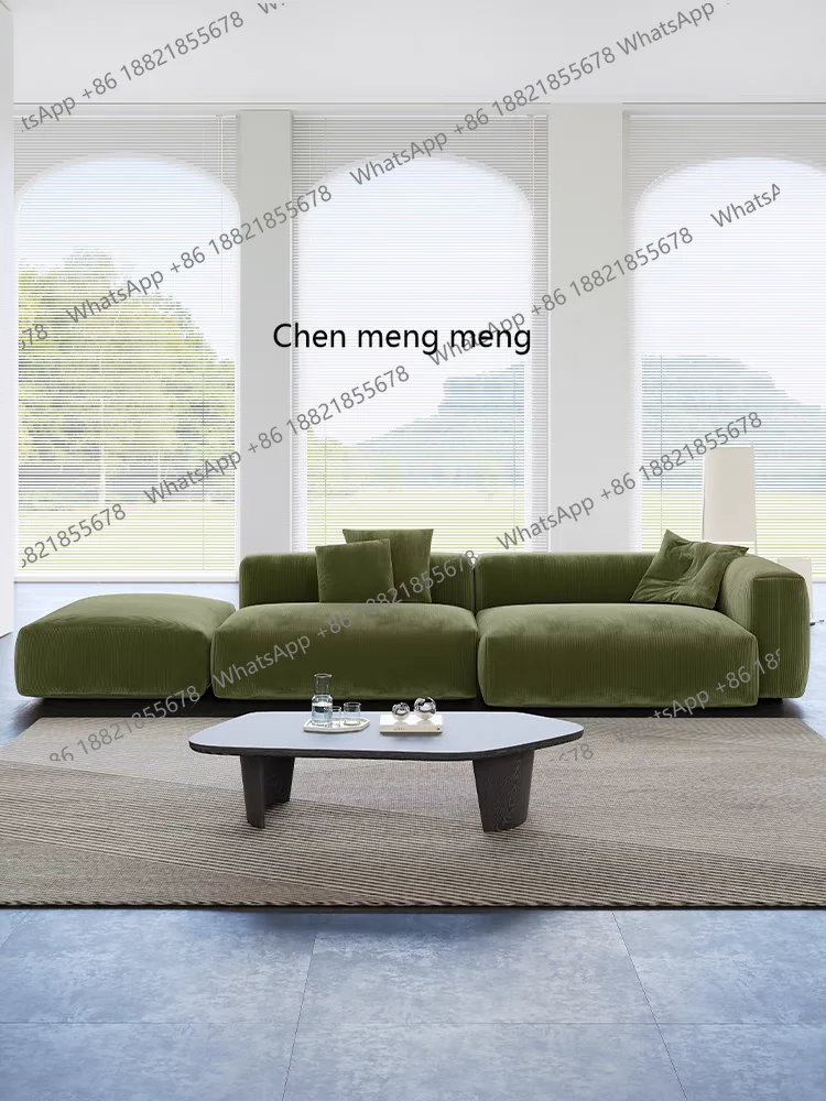 Removable and washable corduroy tofu sofa free combination sofa module straight combination - view 4