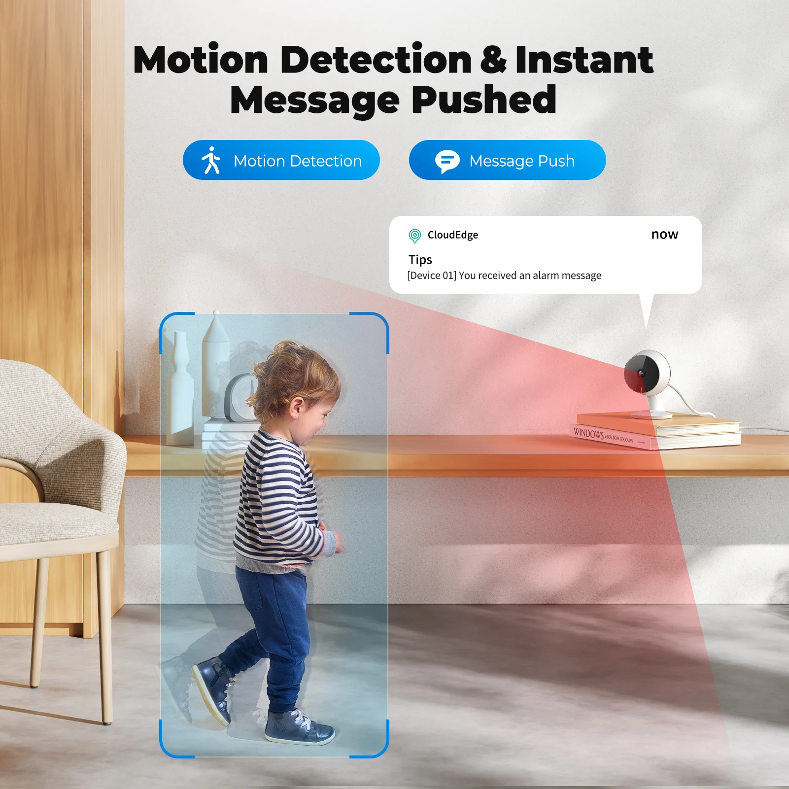 TMEZON 1080P WIFI Battery Camera Rechargeable Outdoor Two-Way Audio IP65 Weatherproof Security Wireless IP Camera PIR Motion