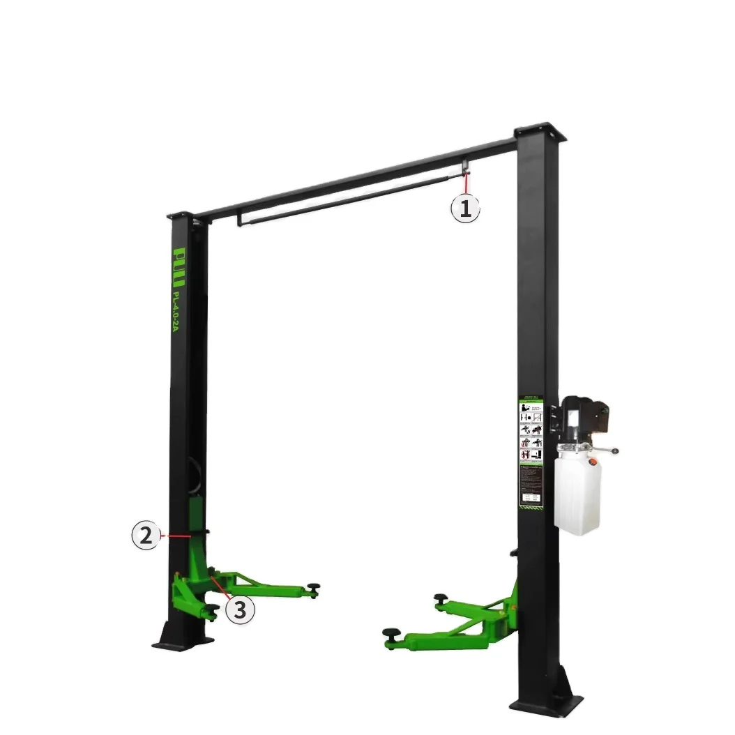 PULI two post hydraulic car lift two post clear floor vehicle lifts for car repair shop PL-4.0-2A