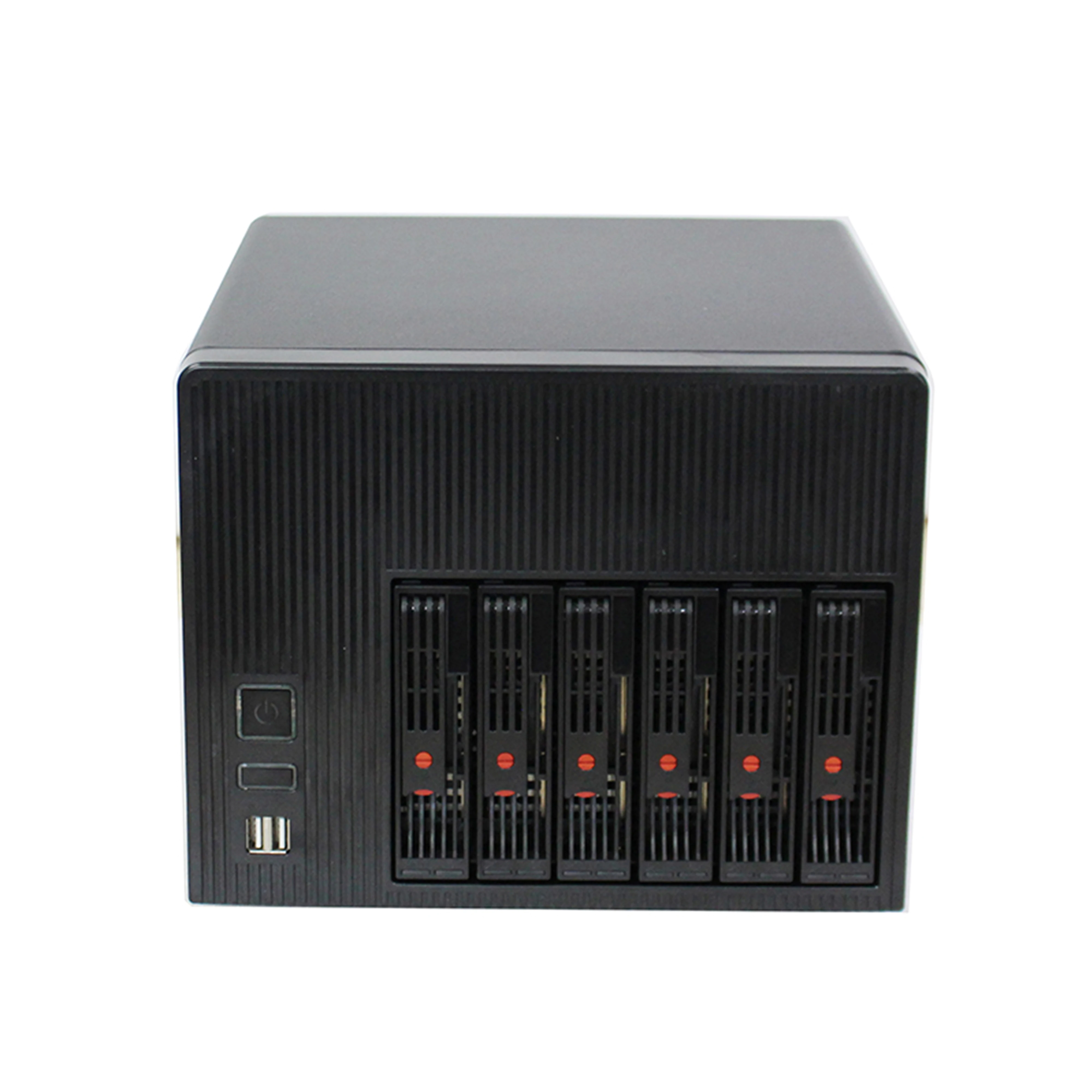 Canghe Lightweight Small Home NAS 6 Bays PC Storage Server Case Hot Swap Computer Chassis for Mini-Itx Motherboard