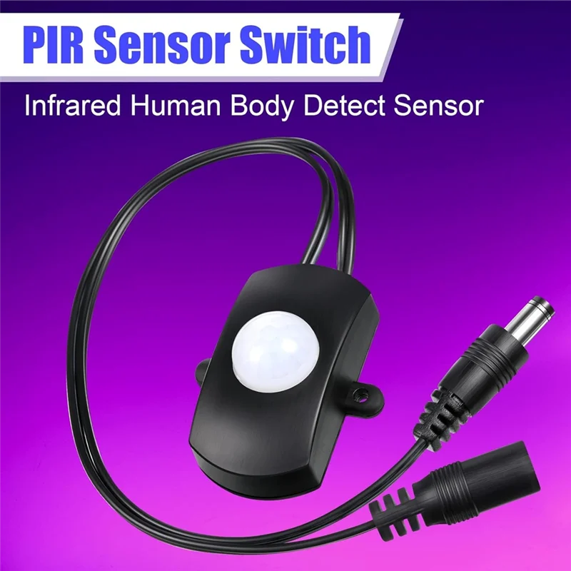 ABMF-DC 5V-24V 5A PIR 동작 감지 센서 라이트 스위치 DC 커플러 케이블 포함- 3개 세트 파티용 점유 감지