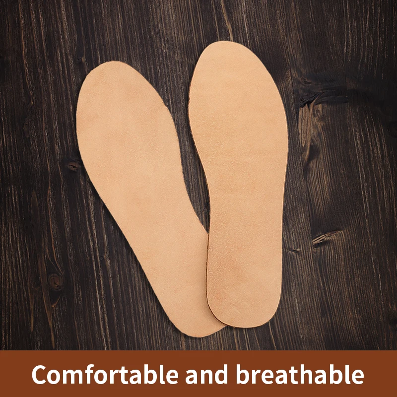 First Layer Cowhide Insoles Absorb Sweat Breathable Men's and Women's Insoles Deodorant can be Trimmed Size Leather Insoles