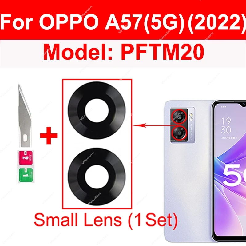 

Rear Camera Glass Lens For OPPO A57 A77 A57e A57s A77s 4G 5G Back Camera Lens Glass Repair Parts