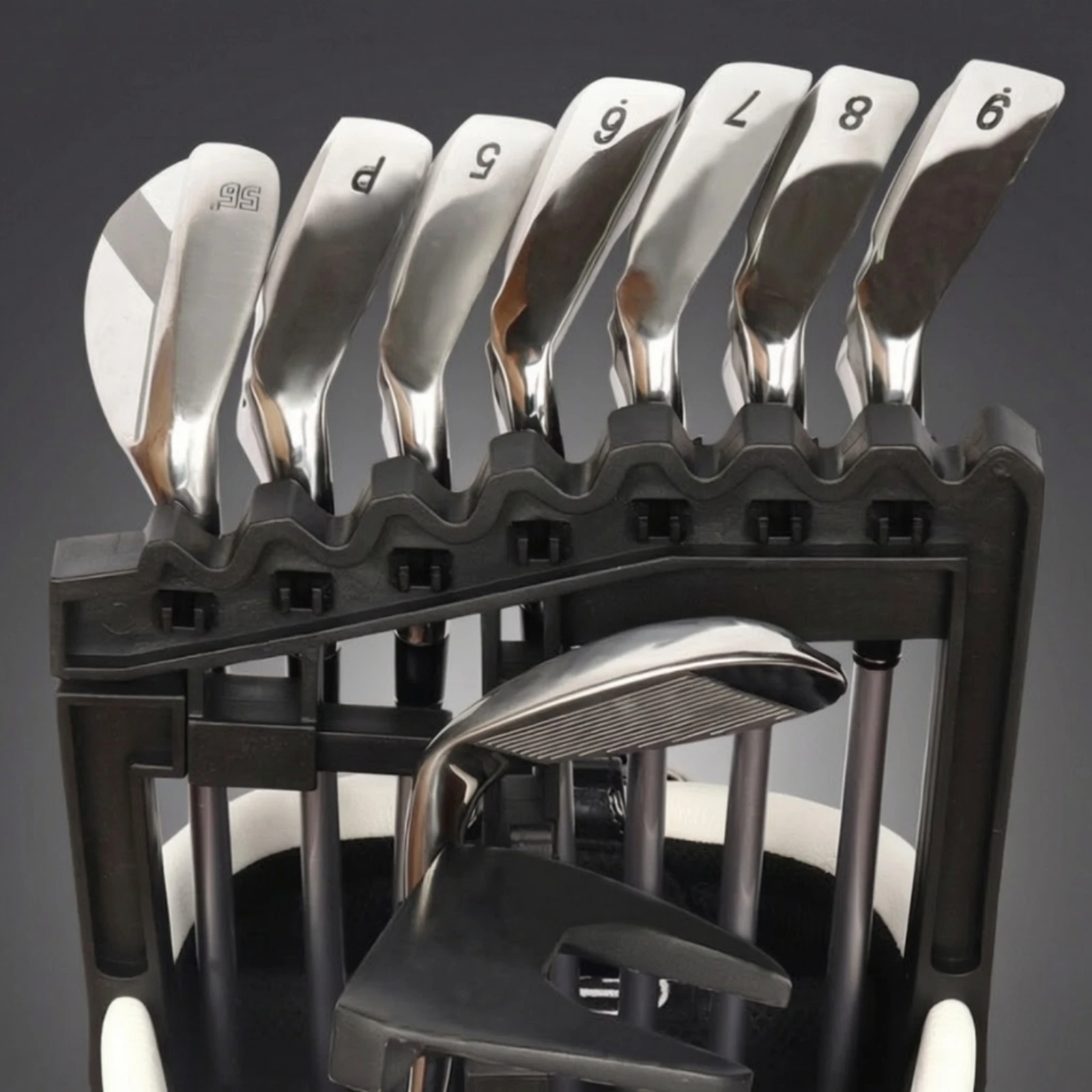 Golf Iron Holder Long-Lasting 9-Slot Golf Iron Rack 9-Slot Club Divider Holder Lightweight Slim for Golfers