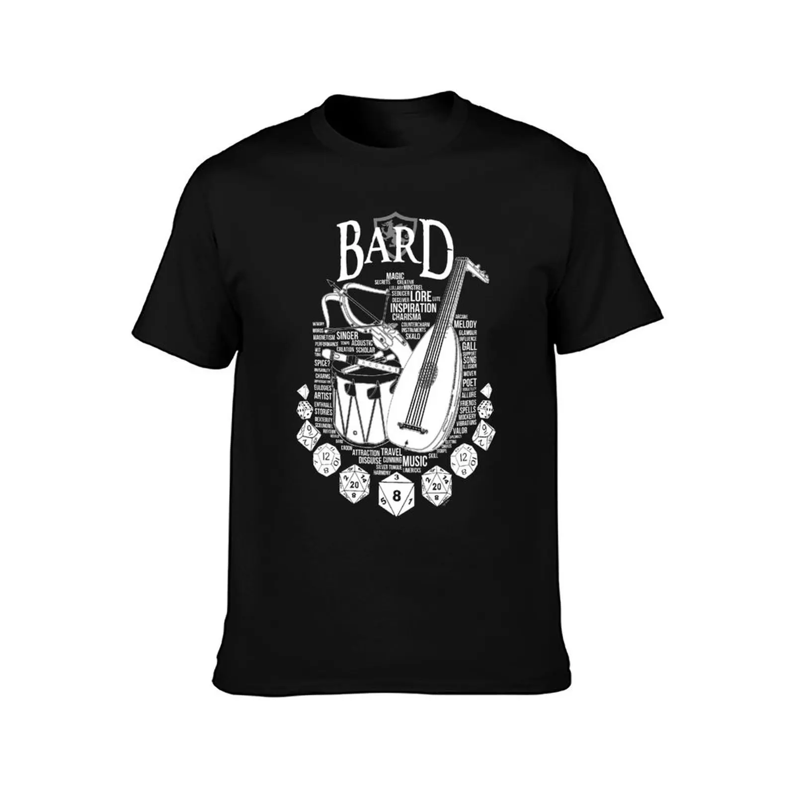RPG Class Series: Bard - White Version T-Shirt t shirts with prints T-Shirt