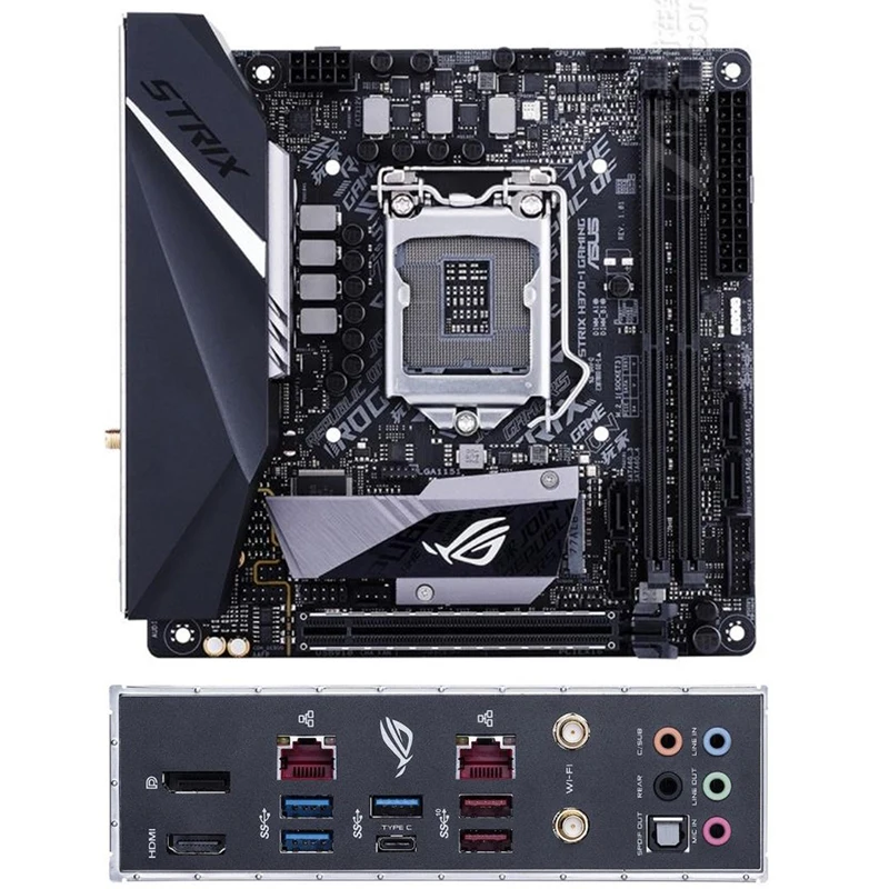 

Материнская плата для Intel H370 ROG STRIX H370-I GAMING H370i, используемая оригинальная материнская плата LGA 1151 DDR4 32 ГБ M.2 NVME SATA3 для настольных ПК