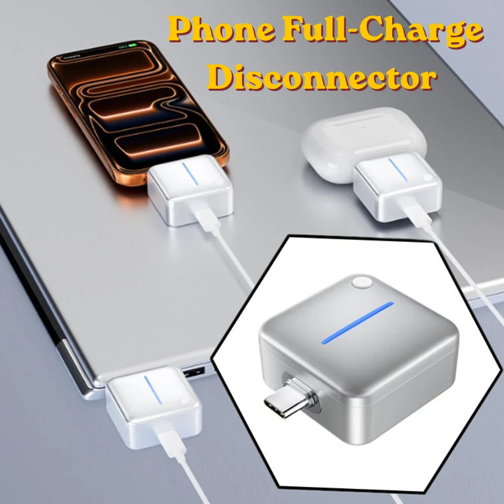 Type-C Smart Auto Disconnect Charger 140W Fast Charging Adapter Auto Detection Power Off Anti Overcharge Phone Charger Protector