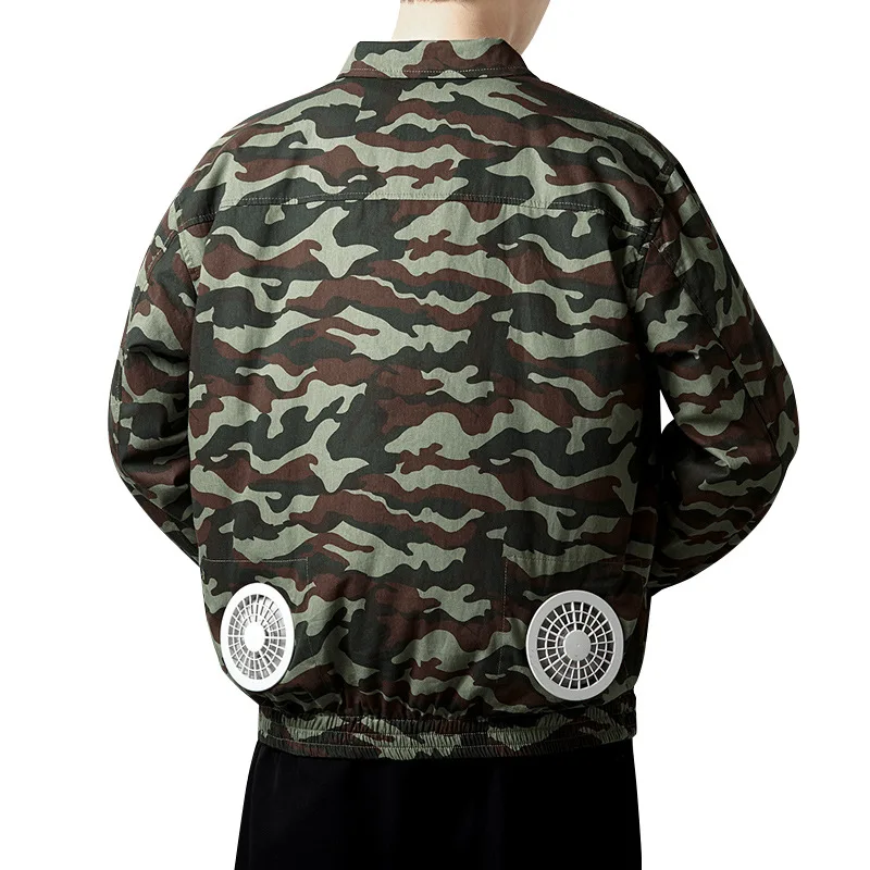 In Stock Double Zipper Fan Clothing Charging Cooling Heat Dissipation Air Conditioning Suit Construction Site Labor Protection J