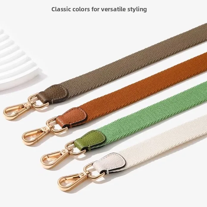 Pure Color Canvas Shoulder Strap DIY Replacement Bag Belt Single Shoulder Crossbody Canvas Bag Strap for Evelyn Ivey