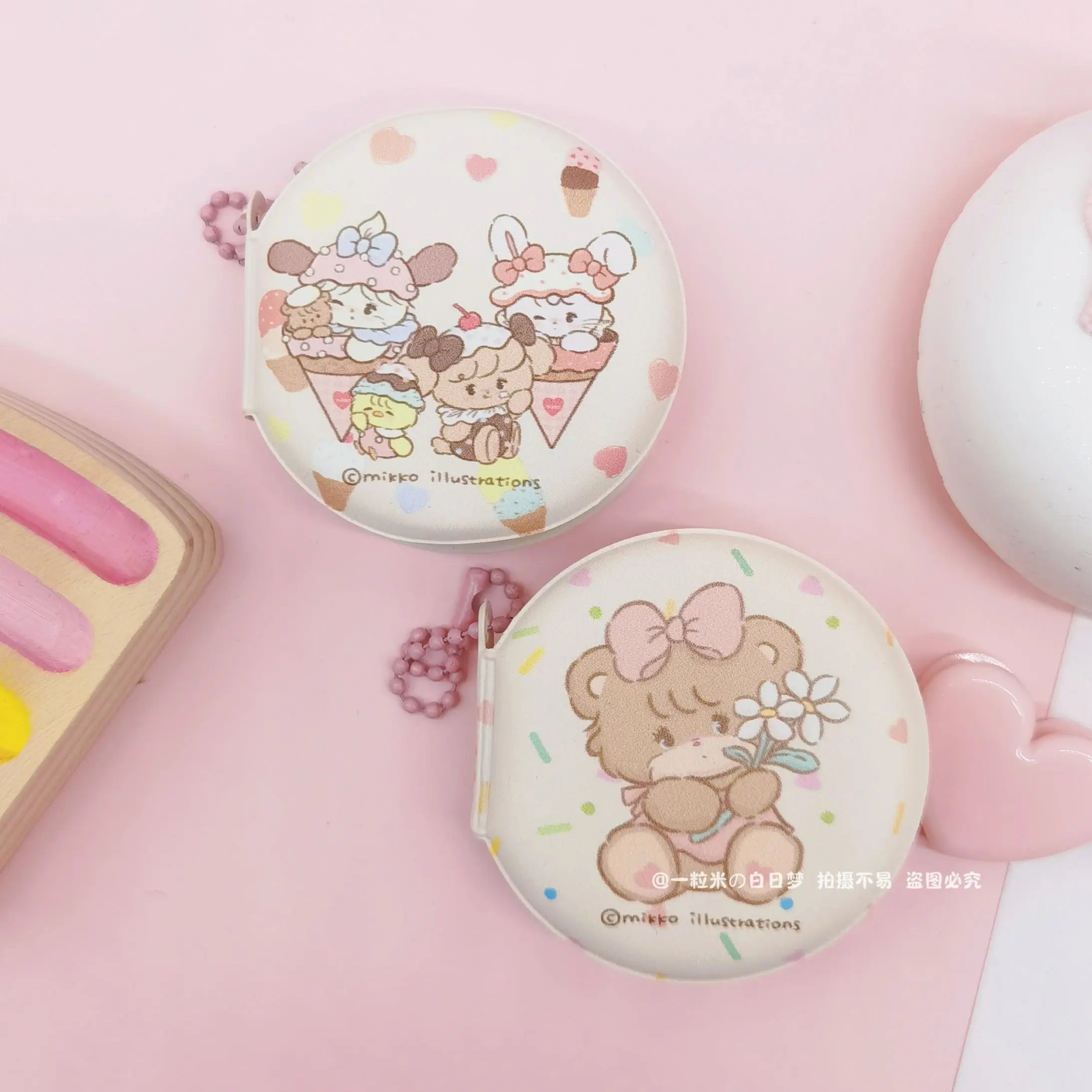 Kawaii Leuke Mikko Meisjes Hart Japanse Stijl Notebook Notebook Notebook Handboek Draagbare Mini Spiegel Boek Meisje Geschenken Speelgoed