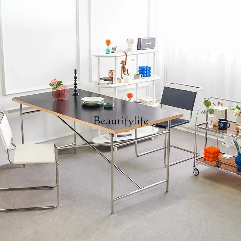 LJY*Mittelalterlicher Stil, einfacher Esstisch, Schreibtisch, rechteckig