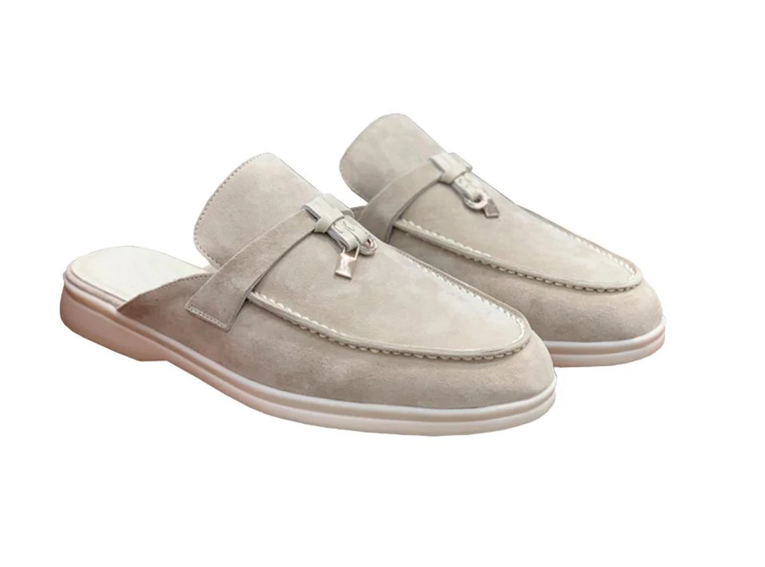 Not Logo Multi Colored Casual Slippers Suede Leather Women's Loafers Designer Luxury Lazy Women's Flat Shoes High Quality Shoes