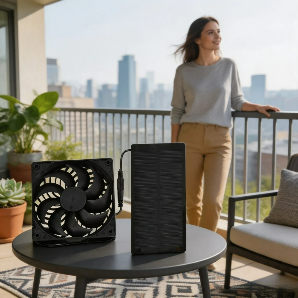 Greenhouse Circulation Fan Waterproof - Off Grid Solar Ventilation Fan 12cm