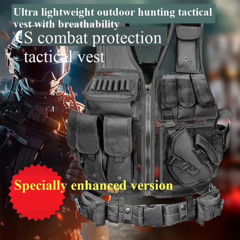 

Tactical vest, ultra-lightweight, outdoor mesh, breathable, CS combat protective tactical vest
