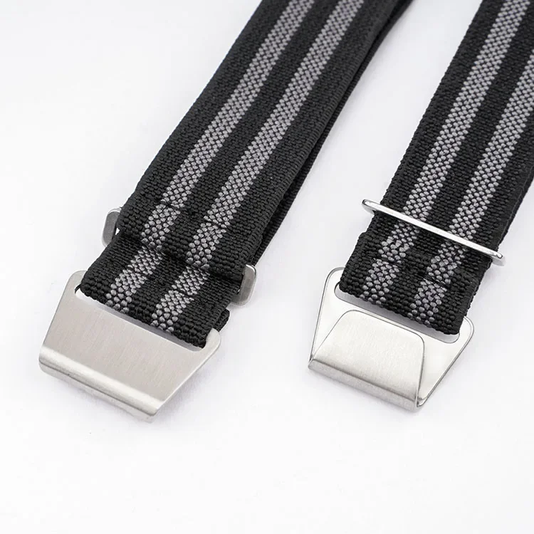 Parachute Elastic Woven Nylon Strap Stainless Steel Buckle Military Men Sport Replace Bracelet Watch Band 18mm 20mm 22mm 24mm