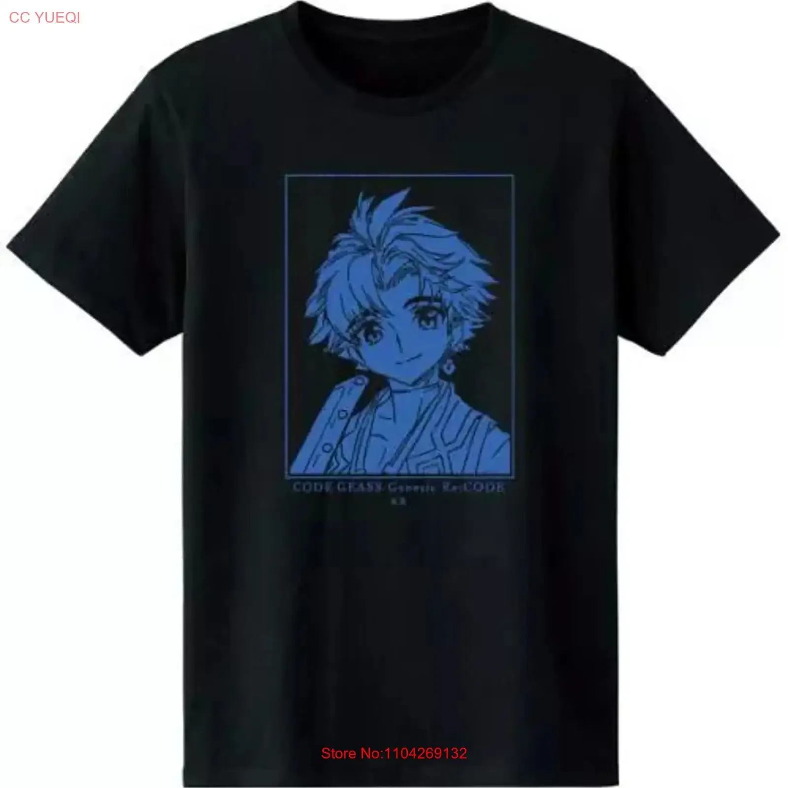 Al T Shirt Black 'S Xl Size Code Geass Genesic Re vintage Washed homme Slightly Stylish Breathable Top For Everyday Wear