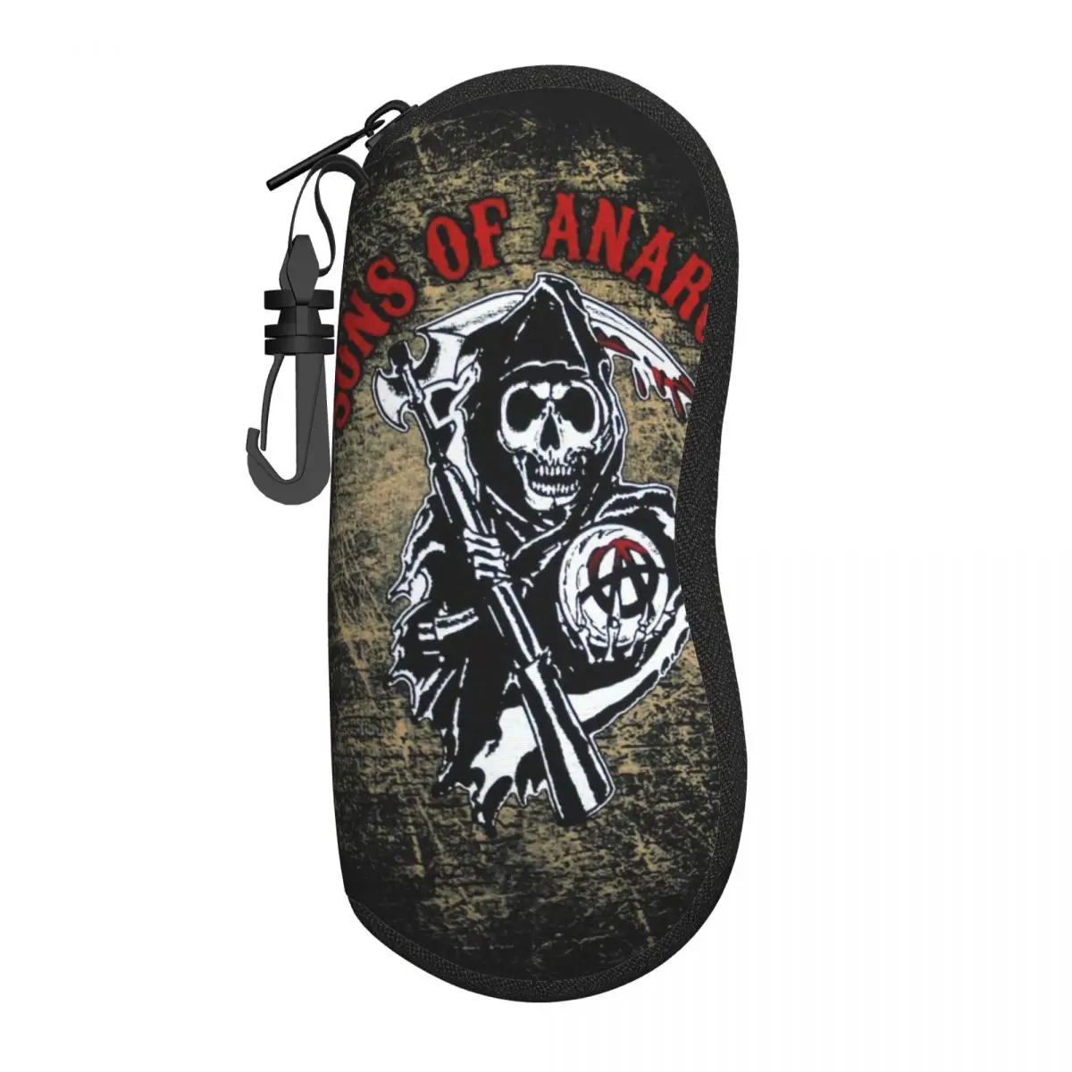 

Custom Sons Of Anarchys Shell Glasses Case Unisex Fashion Horror Tv Movie Eyeglasses Case Sunglasses Protector Box