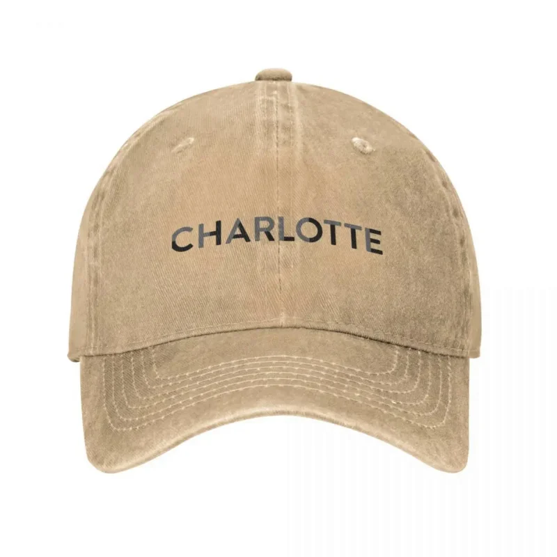 Charlotte Denim Baseball Cap Fashion Logo Fishing Hip Hop Hats Summer Casual Unisex Trendy Design Baseball Caps