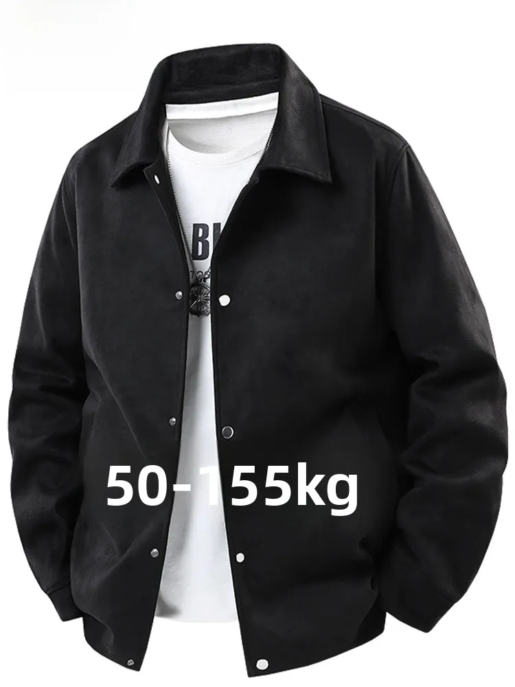 

Loose Fit Large Size Jaet Men's Casual Sle Pure Color Collar Coat Spring Autumn New Arrival Versatile Slimming Trendy Brand