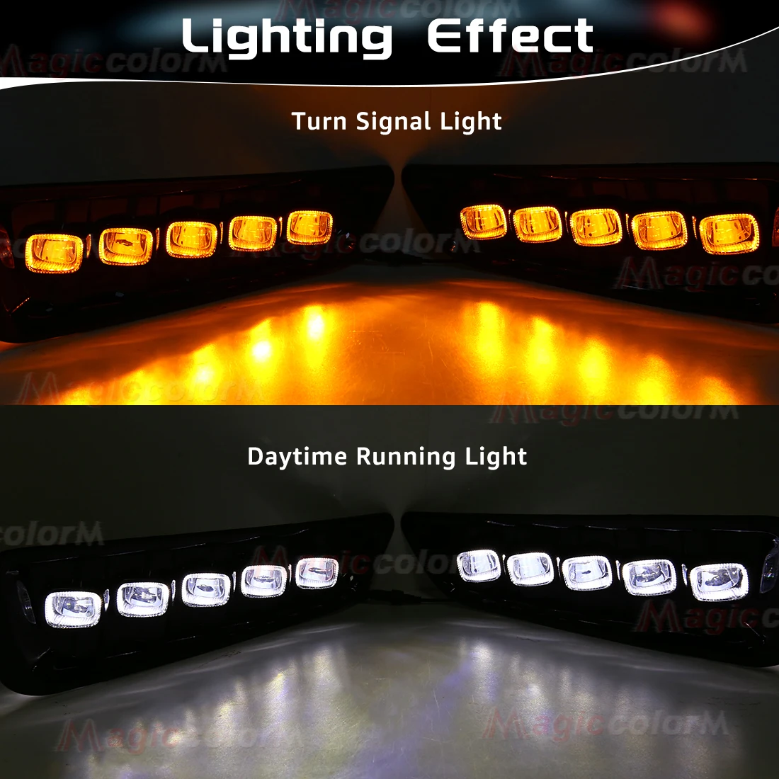 For Ford Raptor F150 2017 2018 2019 2020 Led DRL Daytime Running Lights Fog Lamps Dynamic Turn Signal Daylights Car Accessories