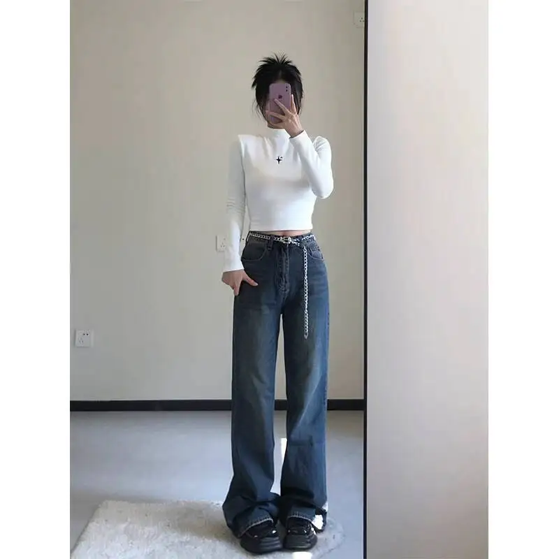 Women Crop Top 2025 Autumn Winter Base Layer Women's White Mock Neck Fleece Lined Slim Fit Long Sleeve Cropped Top
