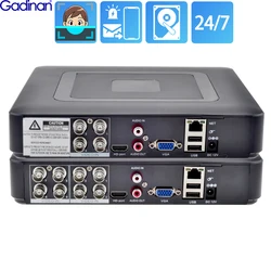 Gadinan-grabadora de vídeo DVR con detección facial, dispositivo de videovigilancia XMEye con 8 canales, 4 canales, 5MP-N, AHD, 5MP, compatible con P2P, H.265, para CCTV Stystem