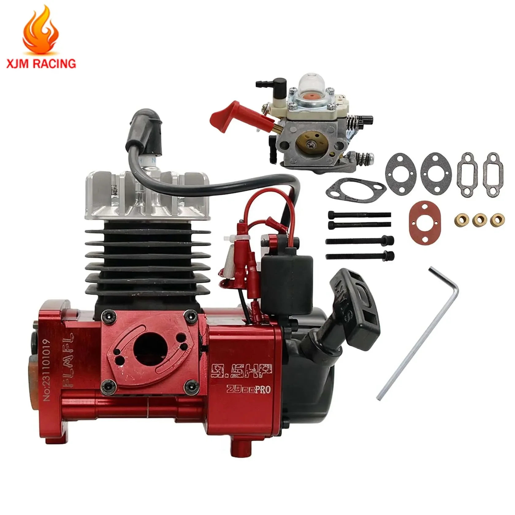 Dwusuwowy 4-śrubowy silnik kontaktronowy CNC 9.5HP Competition 29CC PRO do części samochodowych 1/5 HPI ROFUN ROVAN KM BAJA LOSI 5IVE T Rc