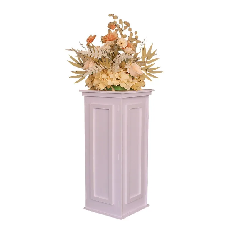 Roman White PVC Wedding Cake Stand Party Backdrop Display Plinths Wedding Party Decorations Cake Plinth Stand