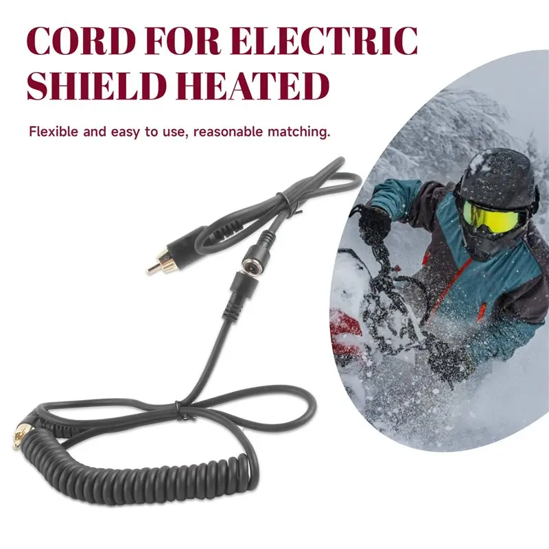 For Electric Shield Heated Cord Magnetic, Replacement Cord For Snowmobile Helmet Heated Shield 150Cm Wire