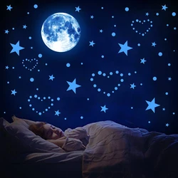 Glowing in The Dark Stars Wall Stickers Kids Room Decoration Luminious Earth Sticker Baby Nursery Bedroom Ceiling Decor Girls