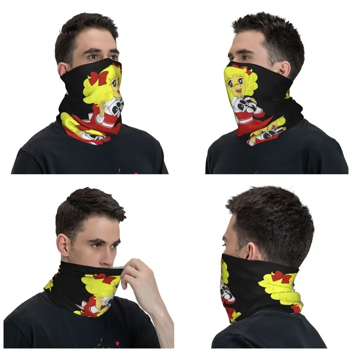 Anime Manga Candy Candy Bandana Neck Gaiter UV Protection Face Scarf Cover Men Women Headwear Tube Balaclava